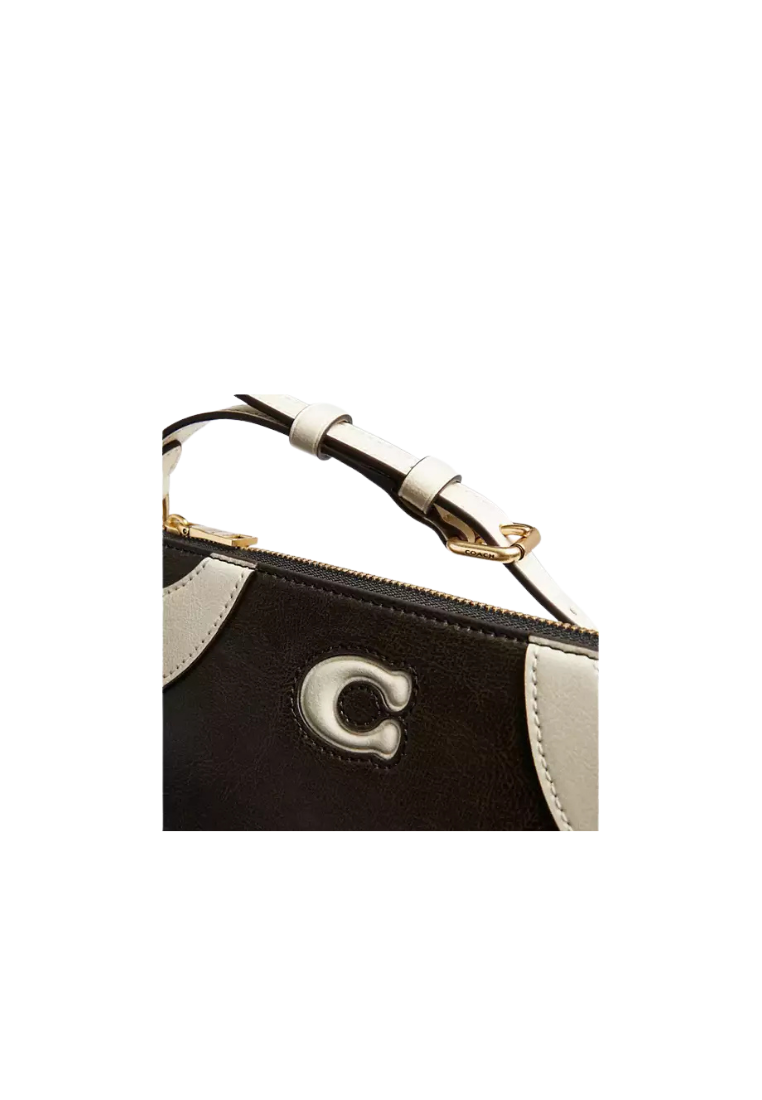 ( PREORDER ) Coach Bowling Small Shoulder Bag In Black & White CFB01