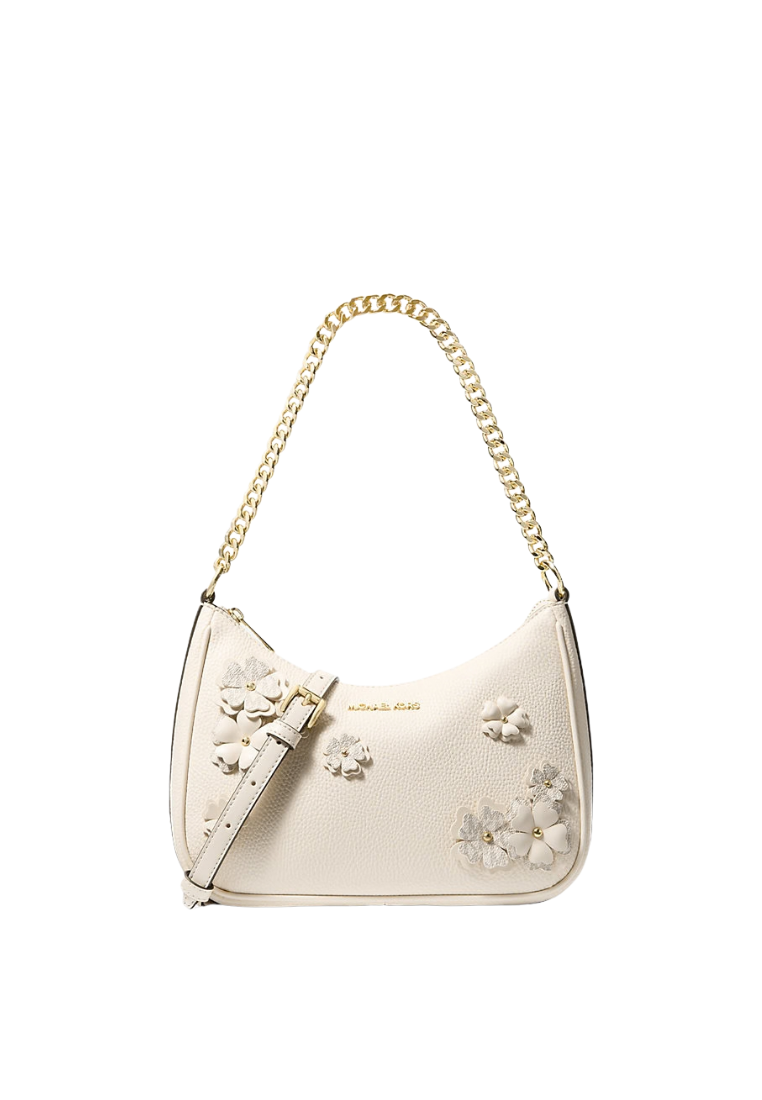 ( PREORDER ) Michael Kors Jet Set Travel Large Embellished Convertible Crossbody Bag In Light Cream Multi 35S6GTVC9V