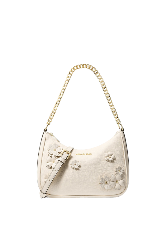 ( PREORDER ) Michael Kors Jet Set Travel Large Embellished Convertible Crossbody Bag In Light Cream Multi 35S6GTVC9V