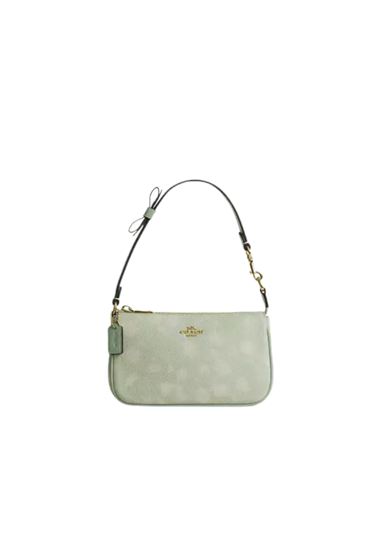 Coach Nolita 19 HandBag With Floral Print And Bow In Pale Green CDW28