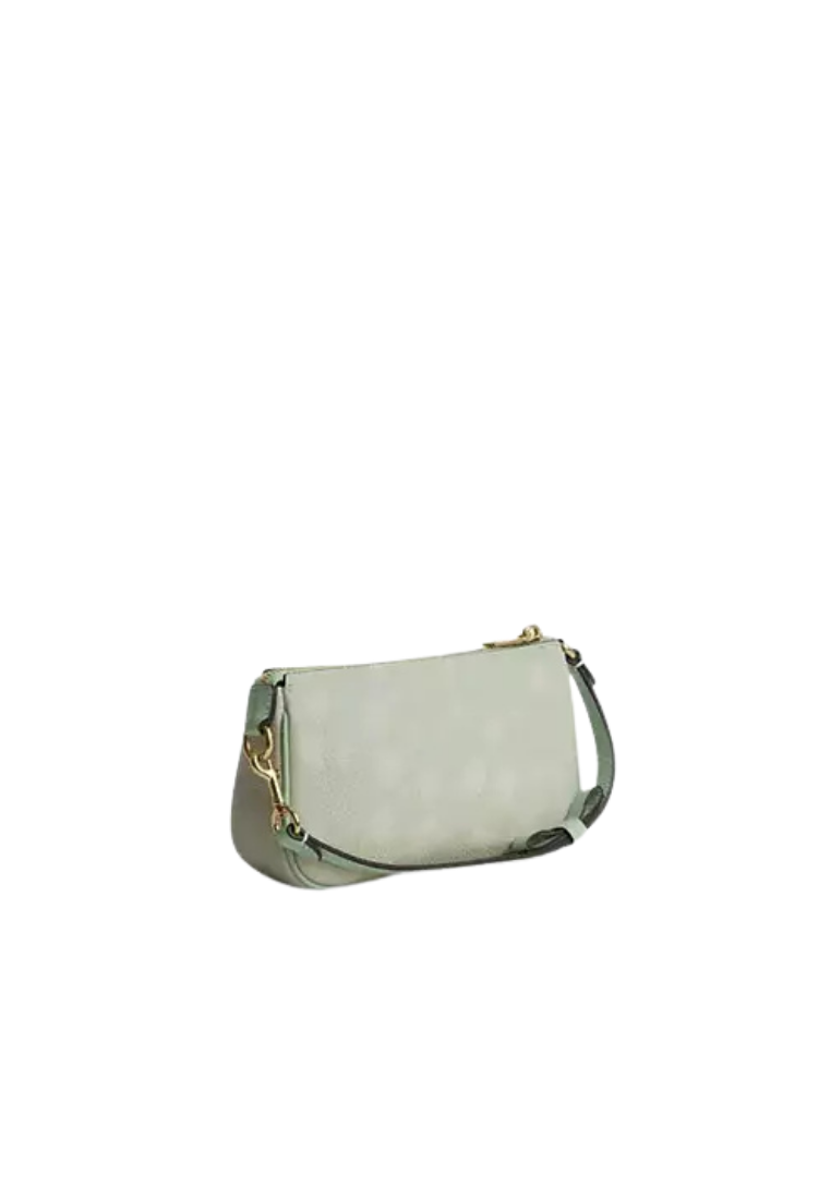 Coach Nolita 19 HandBag With Floral Print And Bow In Pale Green CDW28