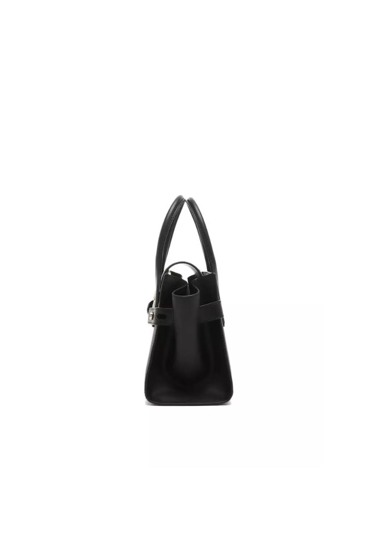 Michael Kors Carmen 35S2GNMS8L Medium Flap Satchel Bag In Black