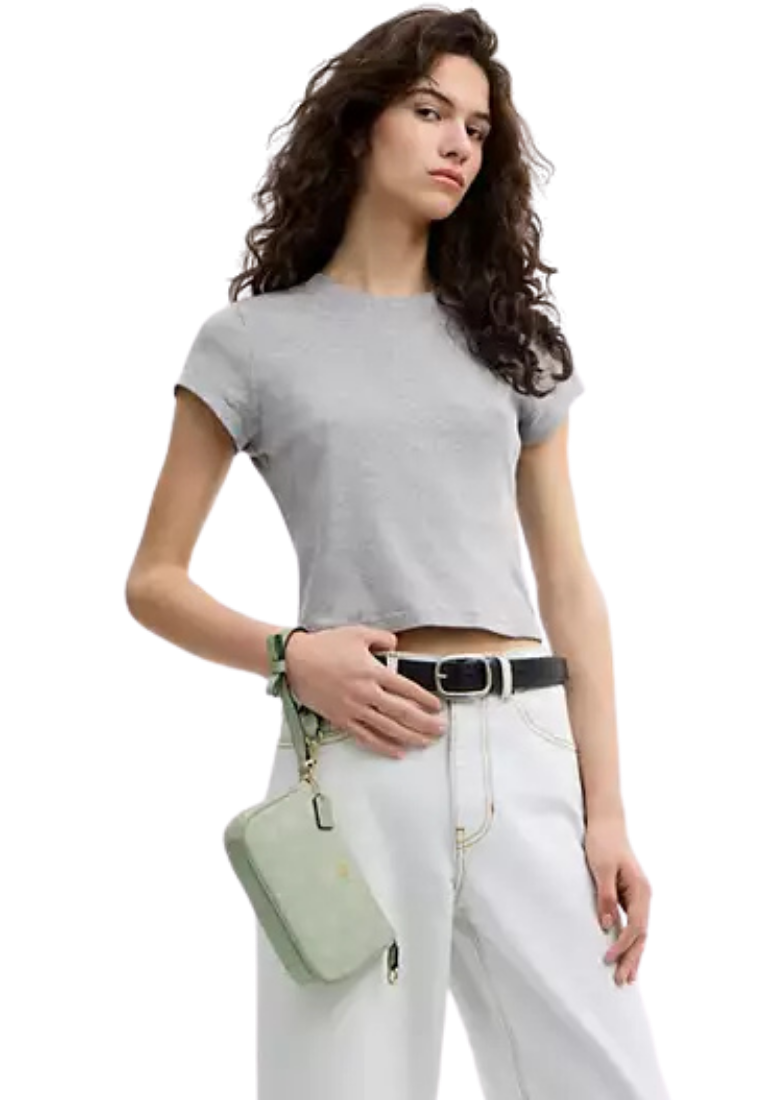 Coach Nolita 19 HandBag With Floral Print And Bow In Pale Green CDW28