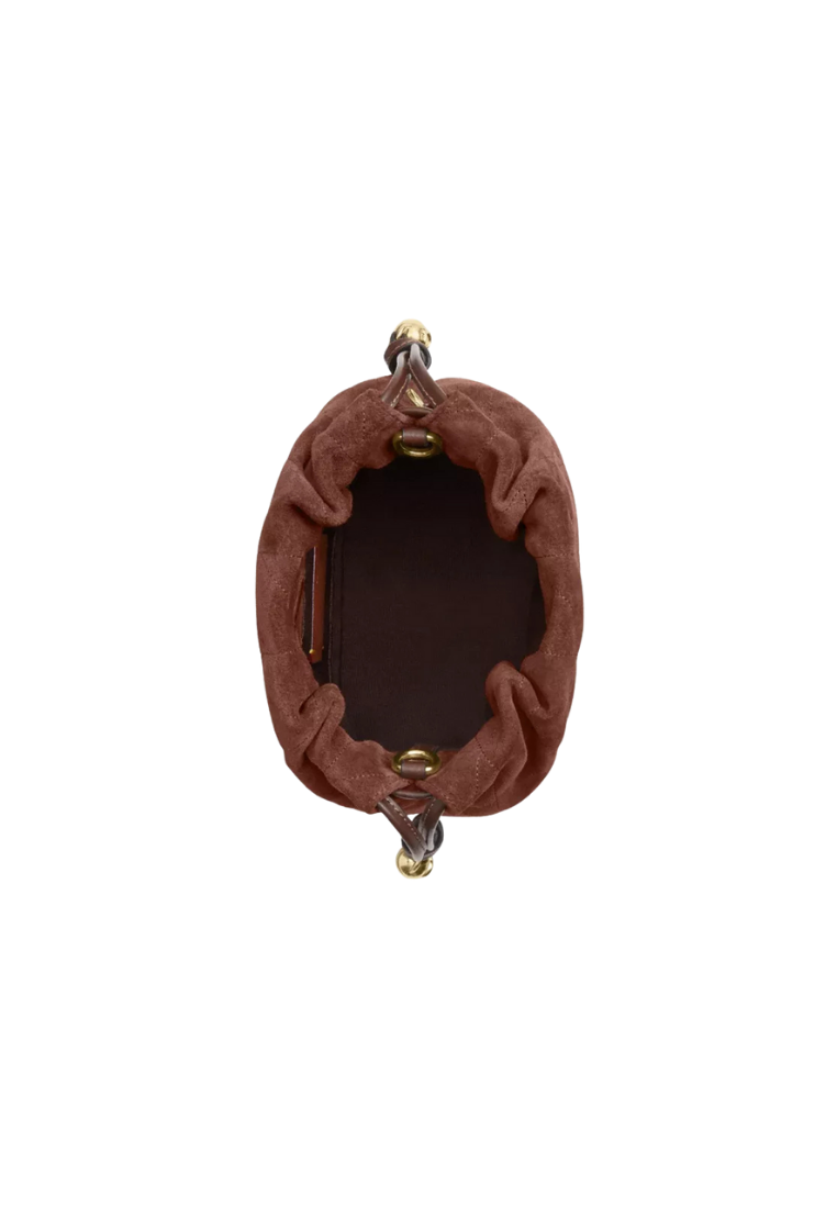 ( PREORDER ) Coach Faye Mini Drawstring With Quilting Crossbody Bag In Gold CDC42