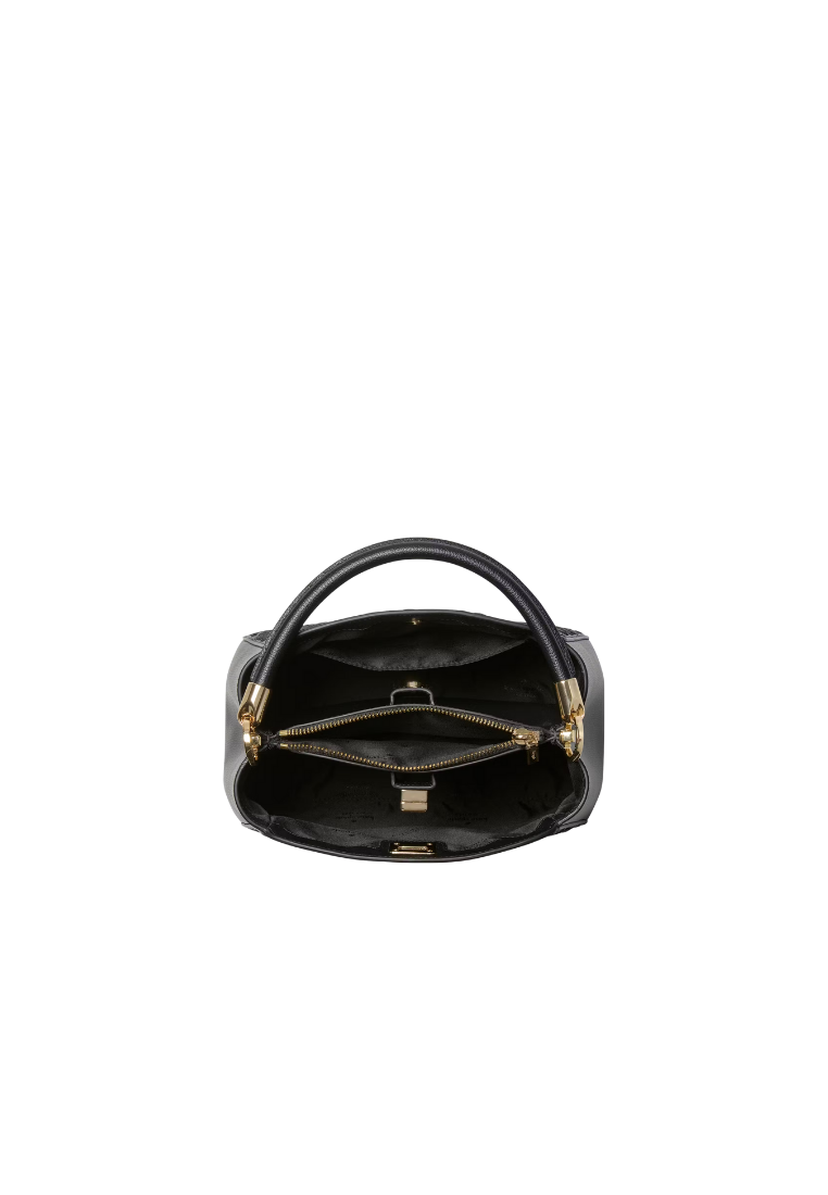 ( PREORDER ) Kate Spade Spade Flower Embroidered Top Handle Satchel Bag In Black KL956