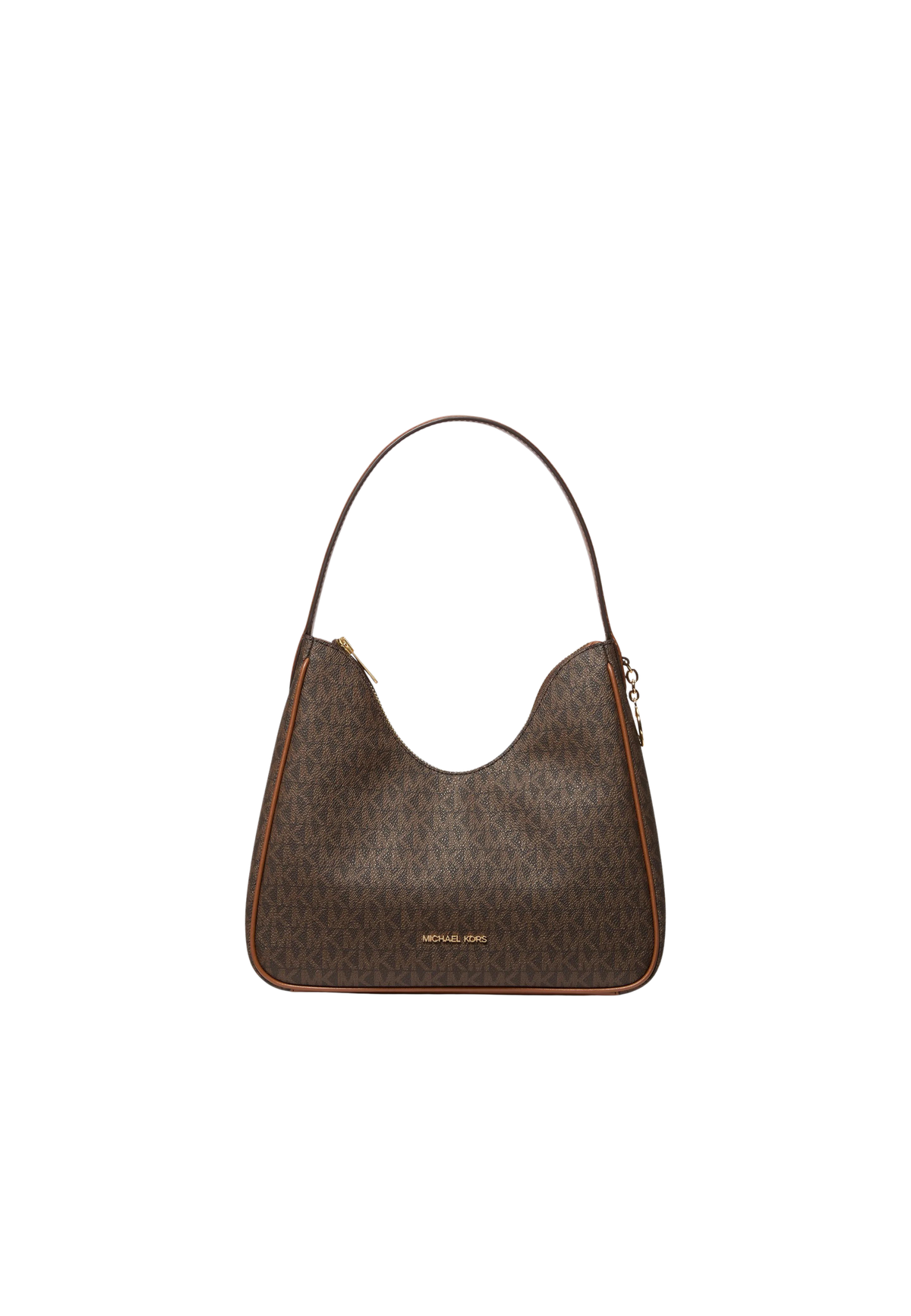 Michael Kors Nayla Medium Signature Logo Shoulder Bag In Brown 35F5G5ZL6B