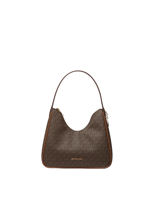 Michael Kors Nayla Medium Signature Logo Shoulder Bag In Brown 35F5G5ZL6B