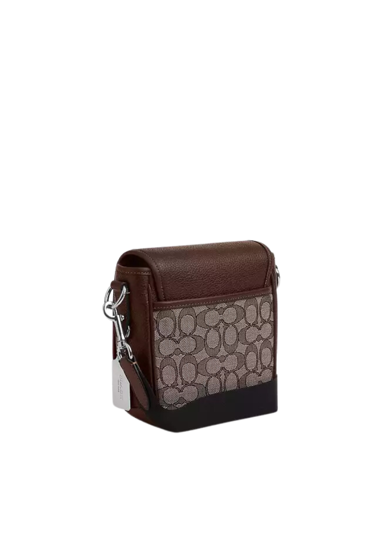 Coach Lucas Crossbody Bag In Signature Jacquard In Maple CO915