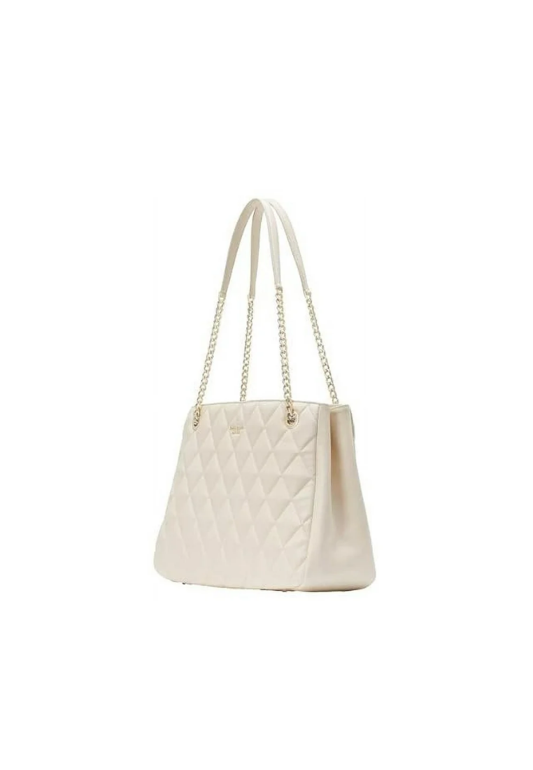 ( PREORDER ) Kate Spade Carey Quilted Totebag In Meringue KH229