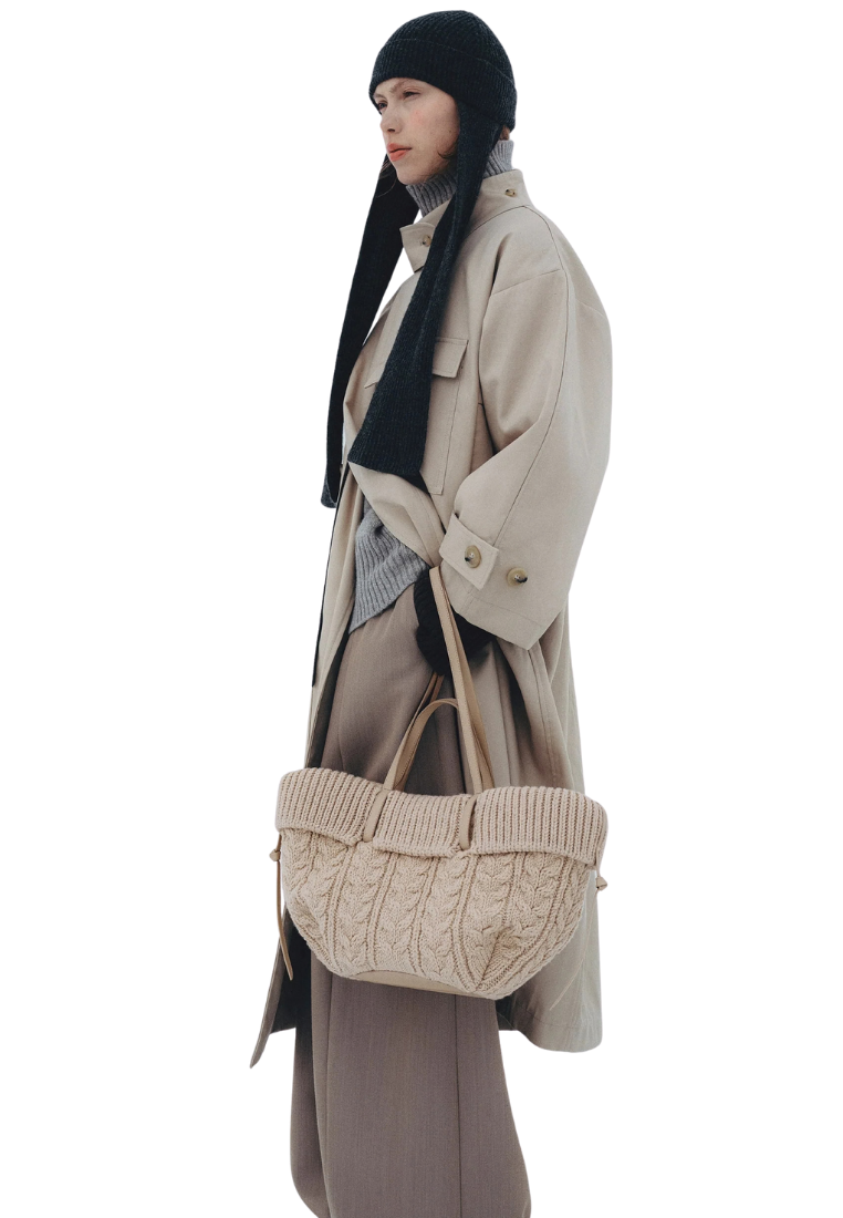 ( PREORDER ) Polene Cyme Mini Crossbody Bag In Merino Ecru 206