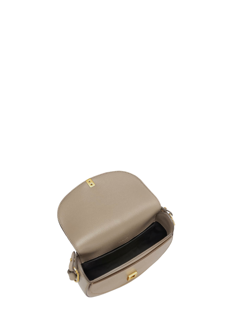 ( PREORDER ) Demellier The Siena Saddle Bag In Light Taupe DE003