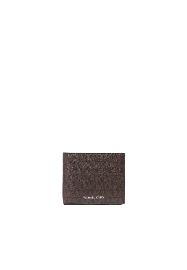 Michael Kors Cooper Billfold 36U9LCRF6B Wallet With Passcase In Brown Black