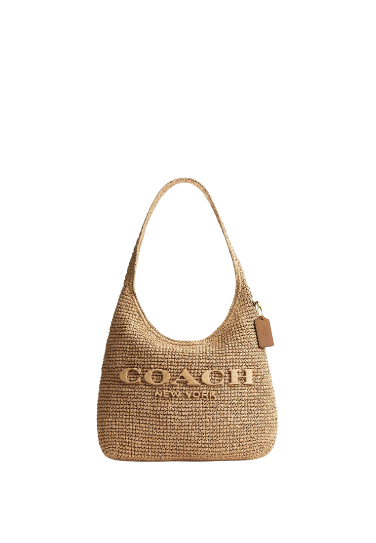 ( PREORDER ) Coach Brooklyn 34 Shoulder Bag In Brass Natural CDZ38