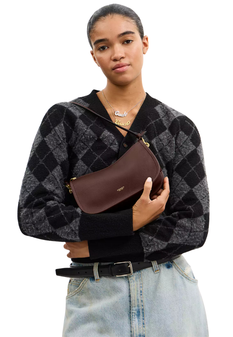 ( PREORDER ) Coach Waverly Shoulder Bag In Brass Maple CCC36