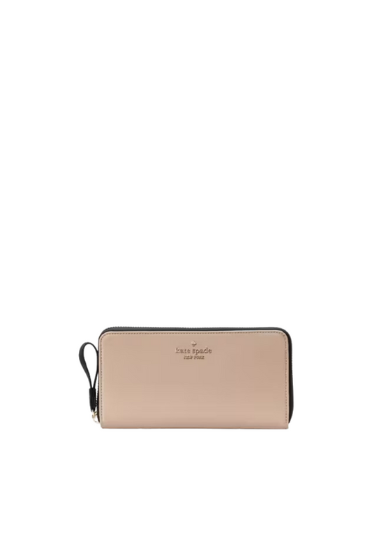 Kate Spade Chelsea Large Continental Wallet Nylon In Warm Beige KE607