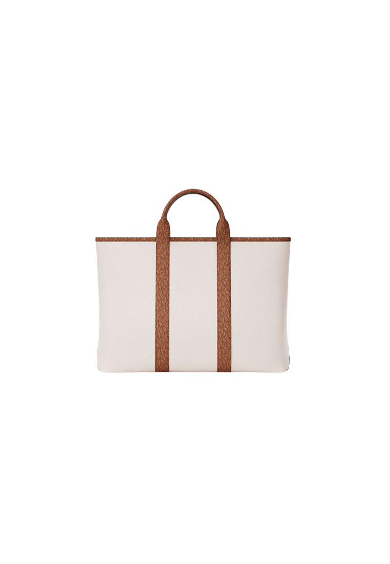 ( PREORDER ) Michael Kors Cooper Medium Signature Logo Tote Bag In Light Cream 37S6LCOT7L