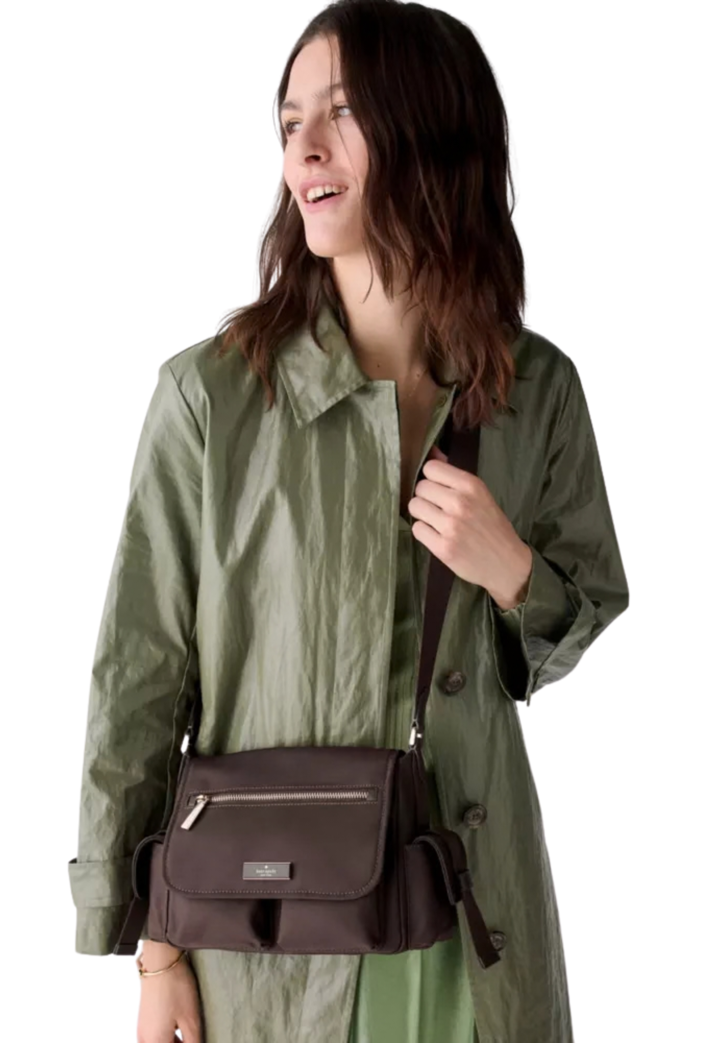 Kate Spade Carter Ksnyl Cargo Messenger Bag In Hot Fudge KN672