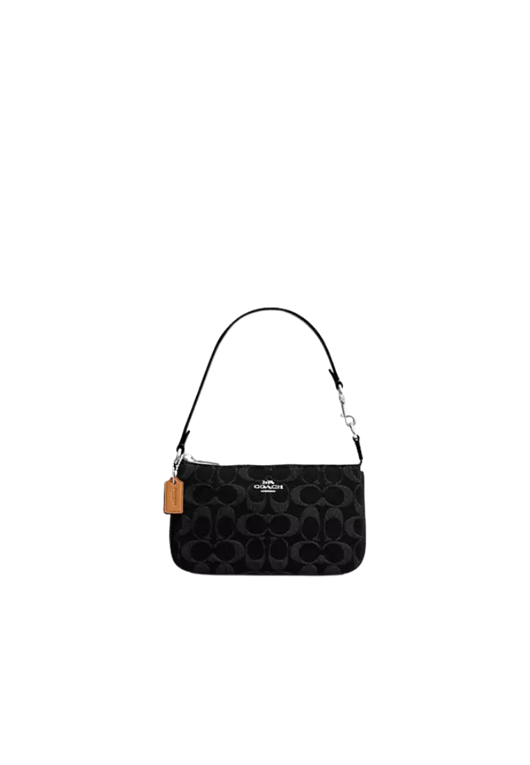 Coach Nolita 19 HandBag In Signature Denim In Black CCZ48