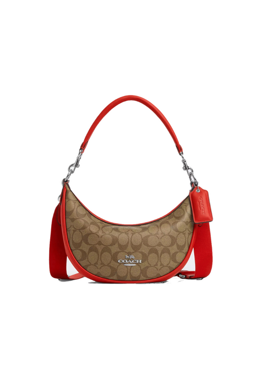 Coach Aria Handbag In Signature Canvas In Miami Red CR283