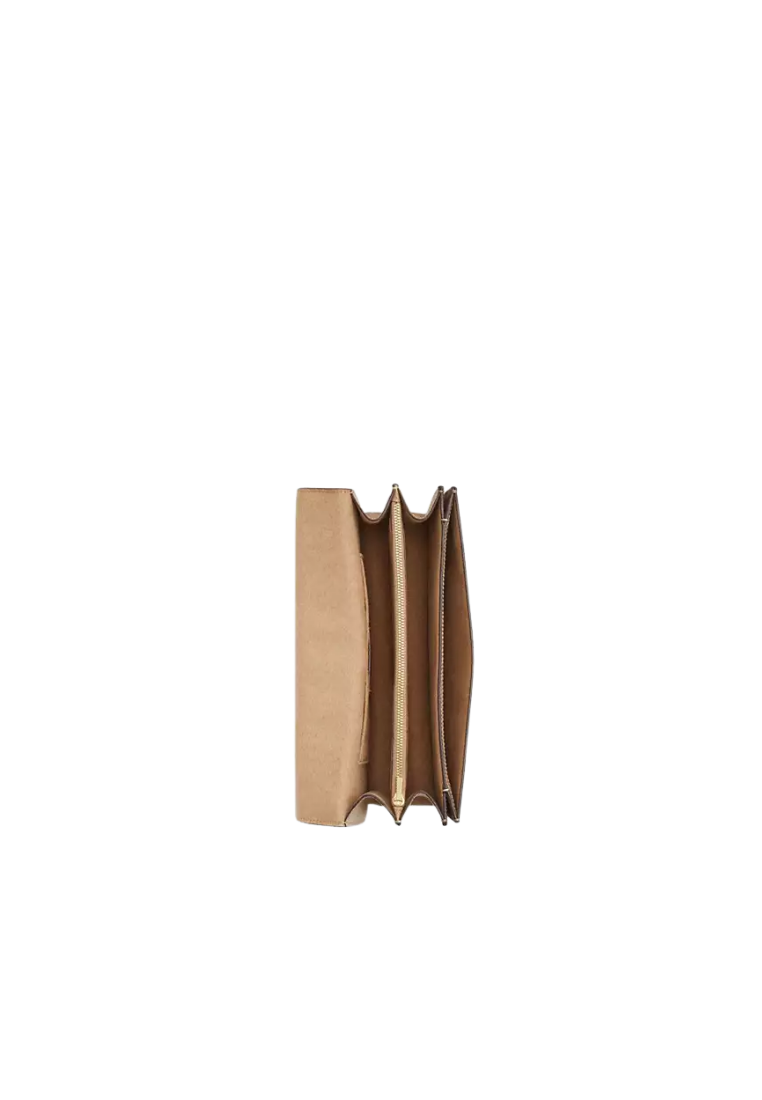 ( PREORDER ) Coach Klare Envelope In Blocked Signature Canvas Crossbody Bag In Gold Sand Tan CBI99