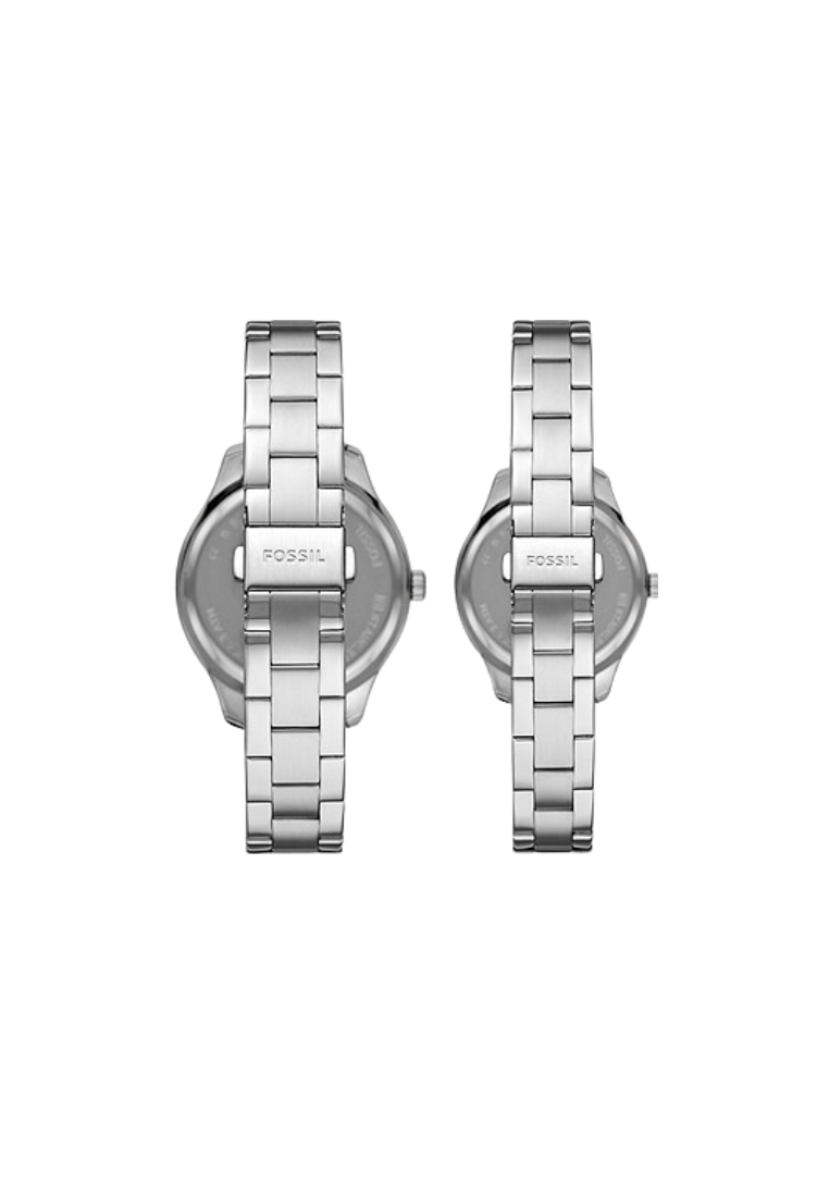Fossil His and Her Multifunction BQ2644SET Stainless Steel Watch Set