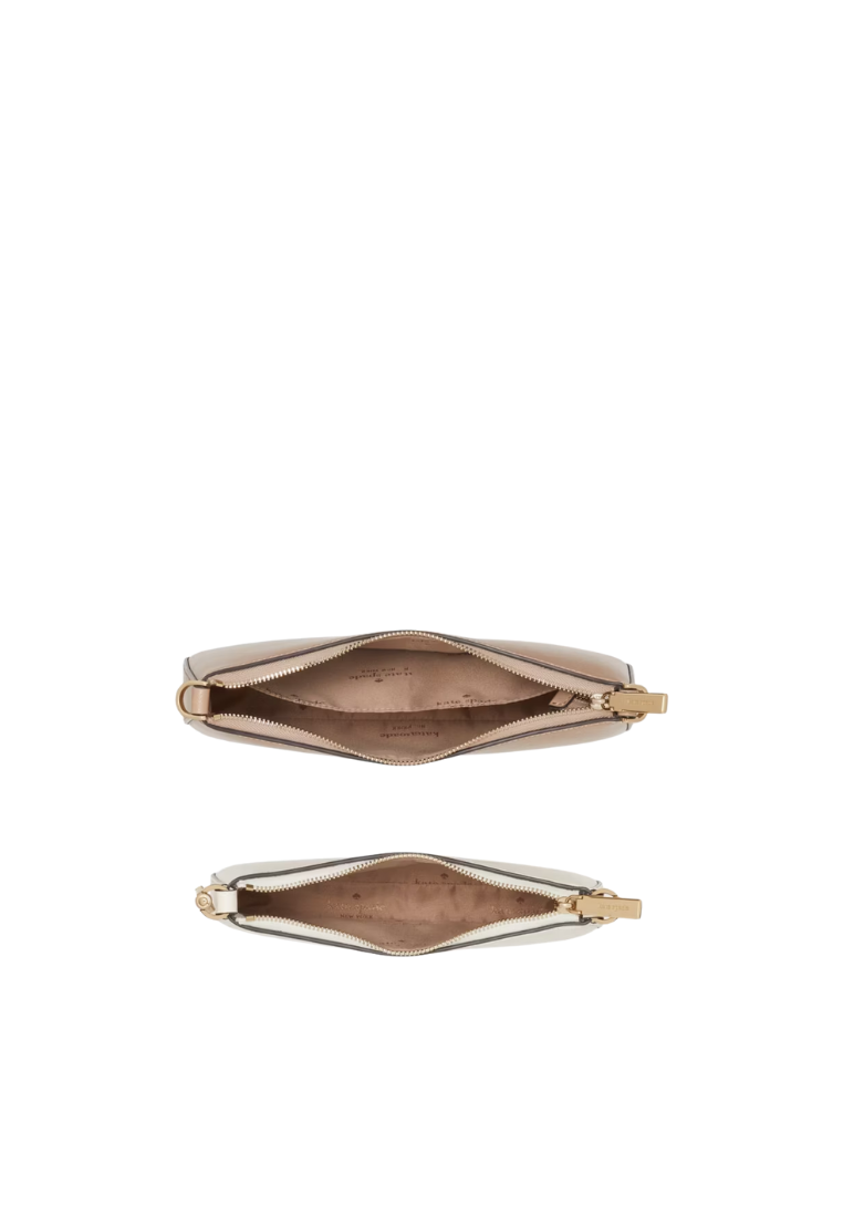 ( PREORDER ) Kate Spade Duet Colorblock Saffiano Leather Small Crossbody Bag In Toasted Hazelnut Multi KH759