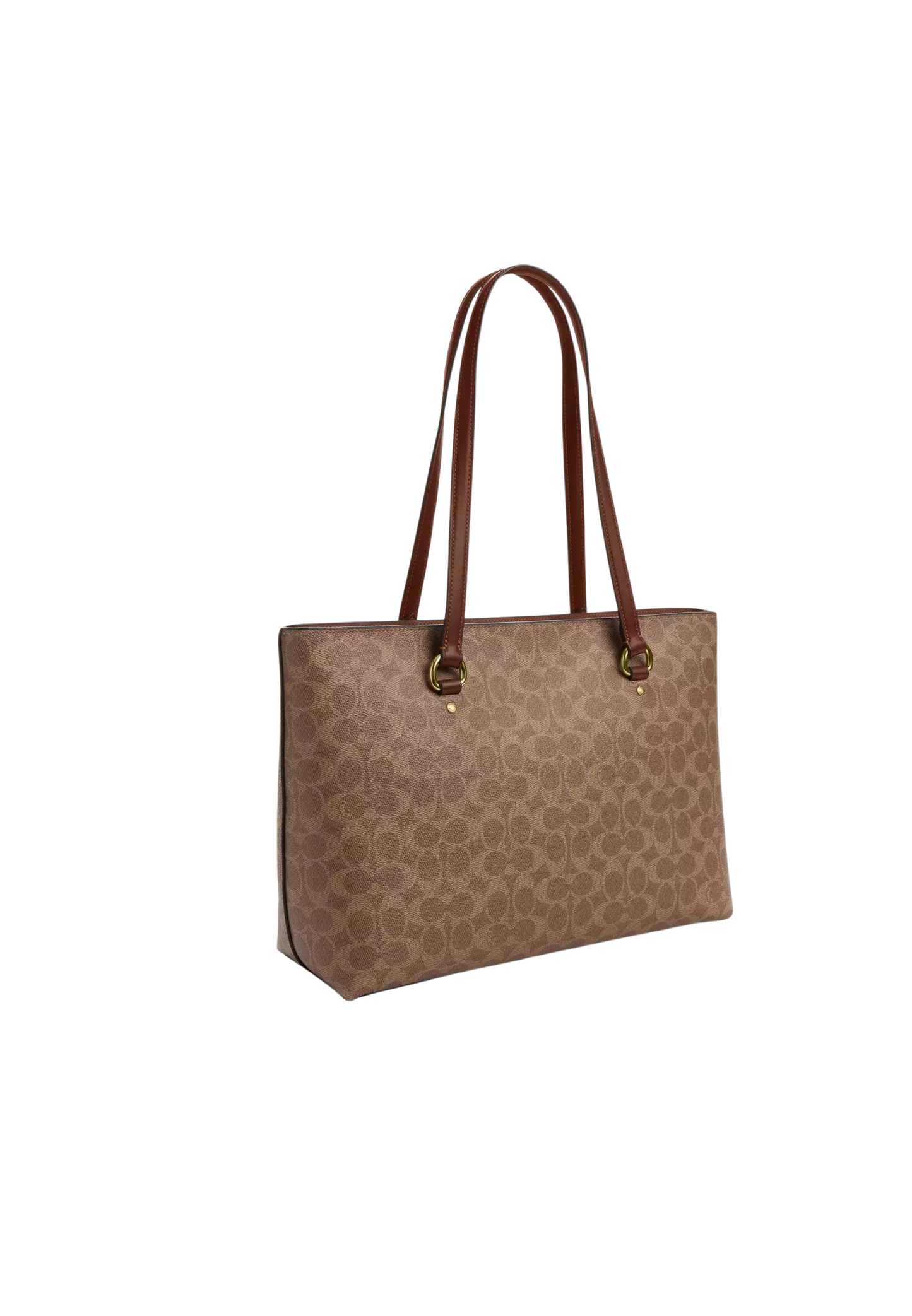 Coach Station Tote Bag In Signature Canvas In Tan Brown CCD69