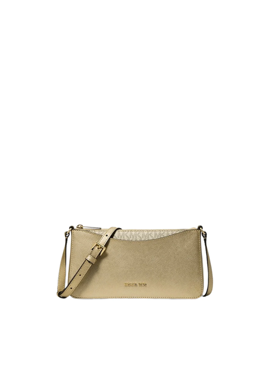 Michael Kors Arden Medium Metallic Crossbody Bag In Pale Gold 35F5G4XC8M