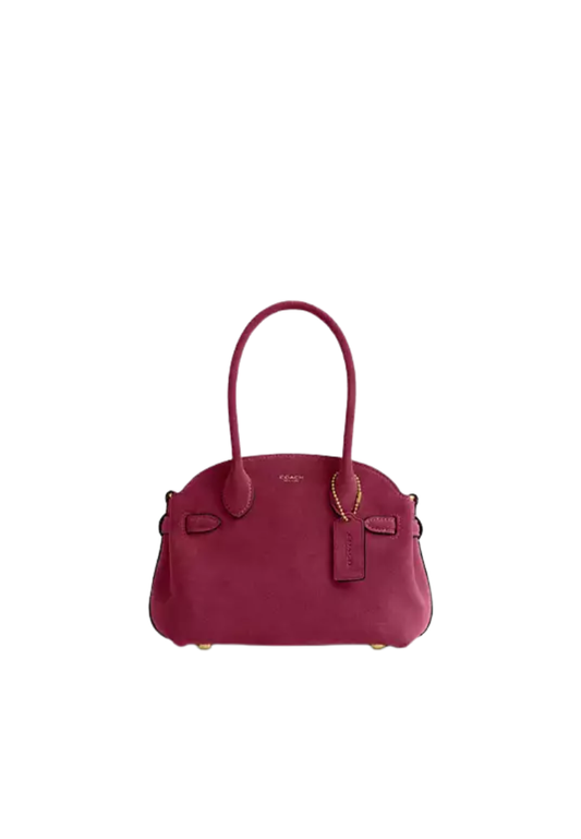 ( PREORDER ) Coach Soft Empire 21 Carryall Bag In Brass Dark Fuchsia CEC03