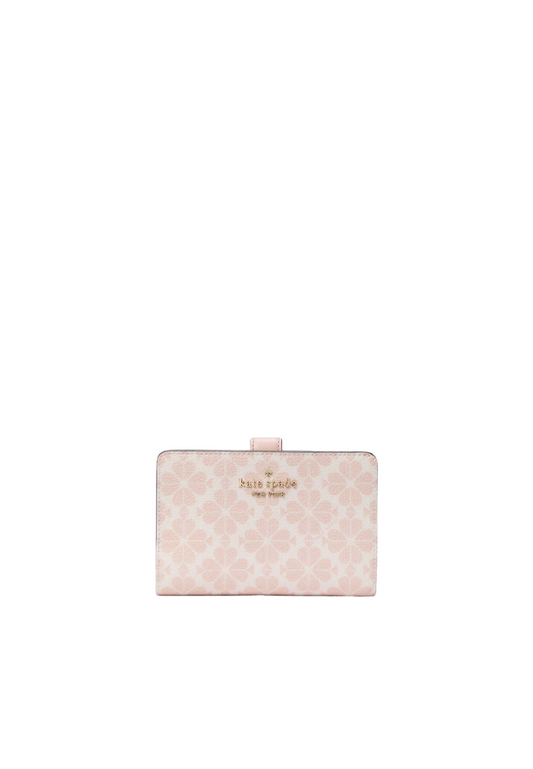 Kate Spade Flower Medium Compact Bifold Wallet In Rose Smoke KG488