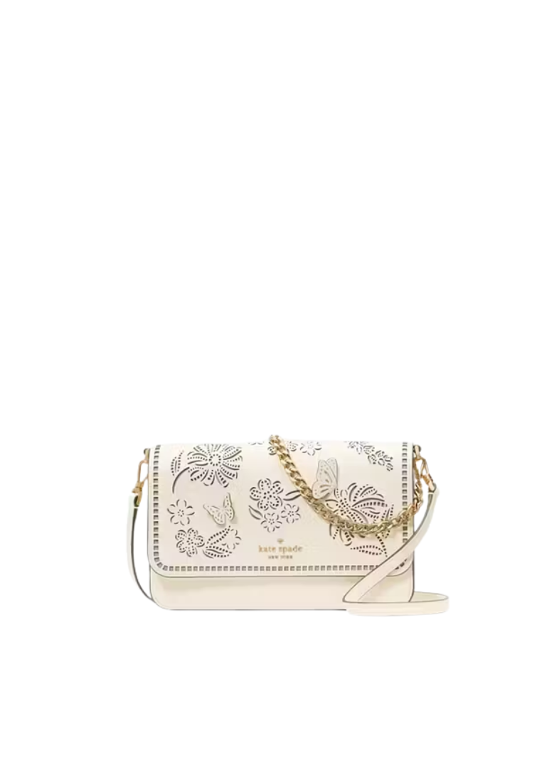 Kate Spade Madison Perforated Willow Convertible Shoulder Bag In Meringue KL036