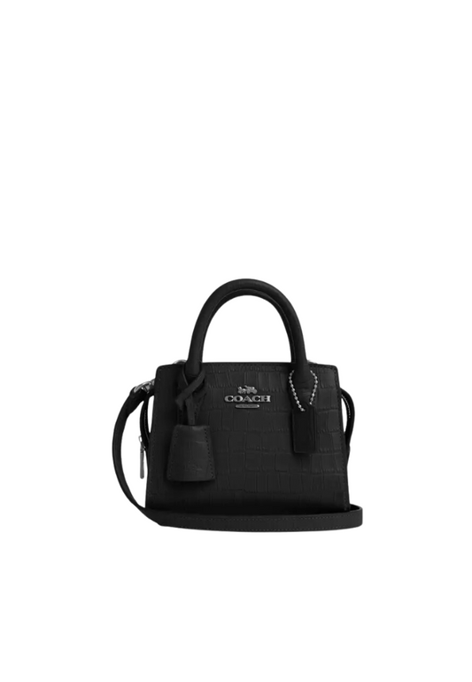 ( AS IS ) Coach Andrea Mini Carryall Crossbody In Black CR209