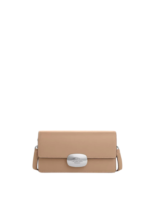 Coach Eliza Small Flap Crossbody Bag In Taupe CP045