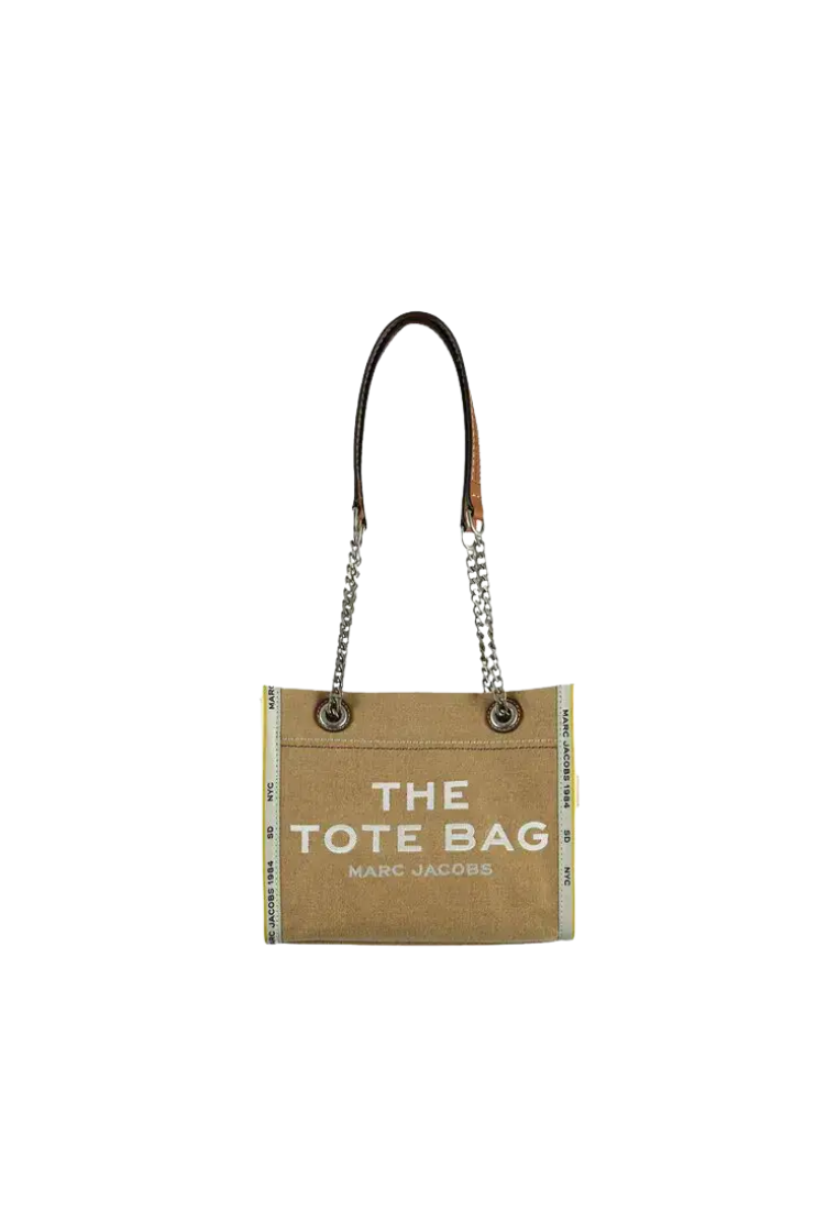Marc Jacobs The Denim Chain Small Tote Bag In Beige 2F4HTT029H05