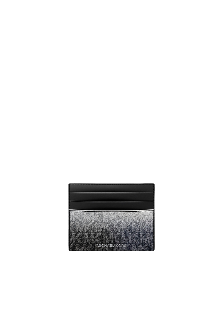 Michael Kors Cooper Ombre Signature Logo Card Case In Black Multi 36R6LCOD2O