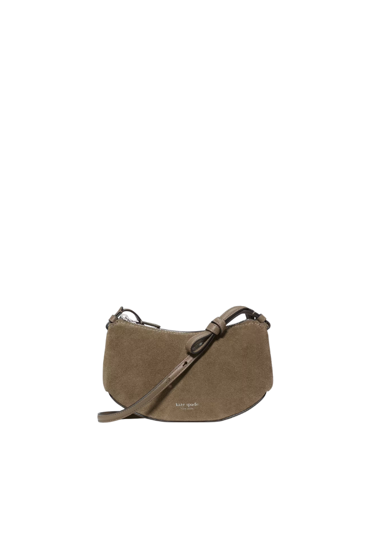 ( PREORDER ) Kate Spade Loop Suede Crossbody Bag In Driftwood KN343