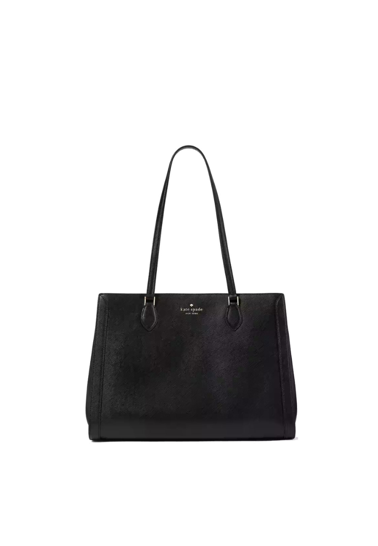 Kate Spade Madison Colorblock Saffiano Leather East West Tote Bag In Black KC434