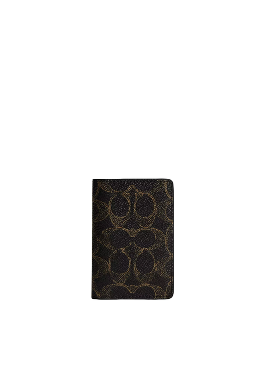 Coach Id Card Wallet In Loved Signature Canvas In Brown CEB86