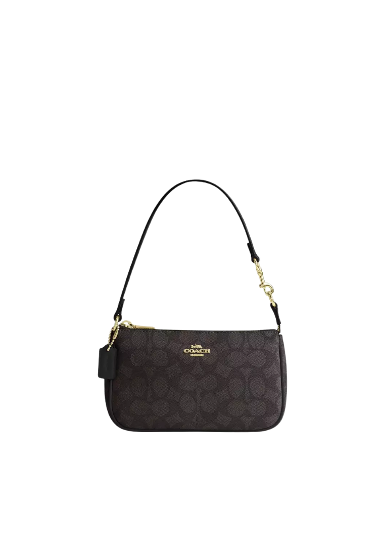 Coach Nolita 19 Shoulder Bag Signature Canvas In Walnut Black CW426