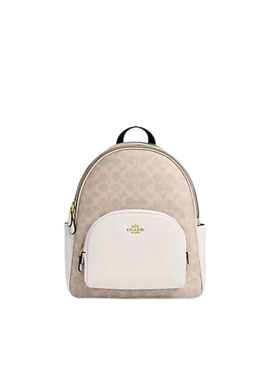 Coach Court Backpack Signature Canvas In Sand Chalk CZ176