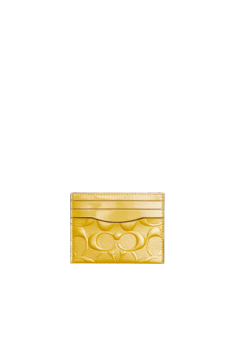 Coach Slim ID Card Case Signature In Gold CU119