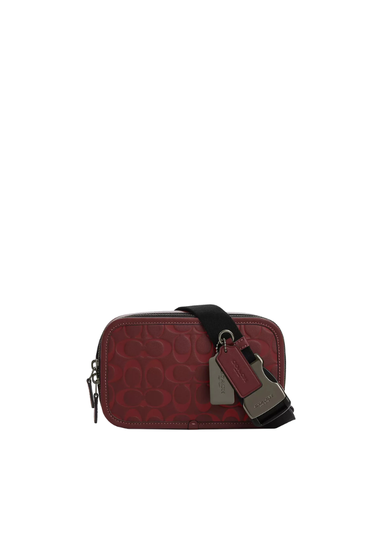 Coach Wyatt Belt Bag Belt Bag Signature Leather In Wine Multi CM150