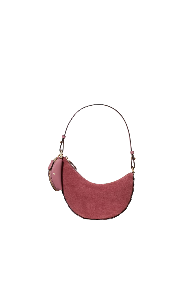 ( PREORDER ) Kate Spade Duo Dot Suede Mini Shoulder Bag In Pomegranate KP530