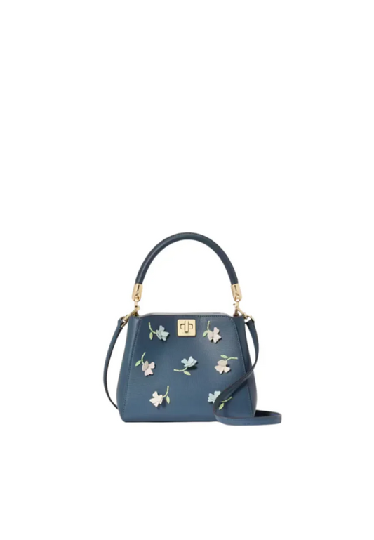 Kate Spade Phoebe Applique Small Top Handle In Blue Stone KK143