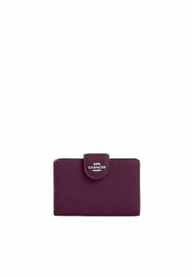 Coach Medium Corner Zip Wallet In Dark Wine CB041