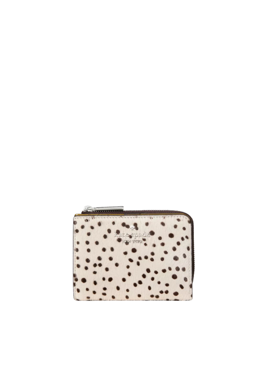 Kate Spade Haircalf Small L-zip Wallet In Natural Multi KP323