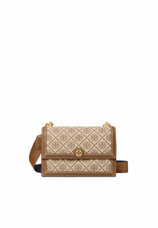 Tory Burch T Monogram Jacquard Crossbody Bag In Hazelnut 155127