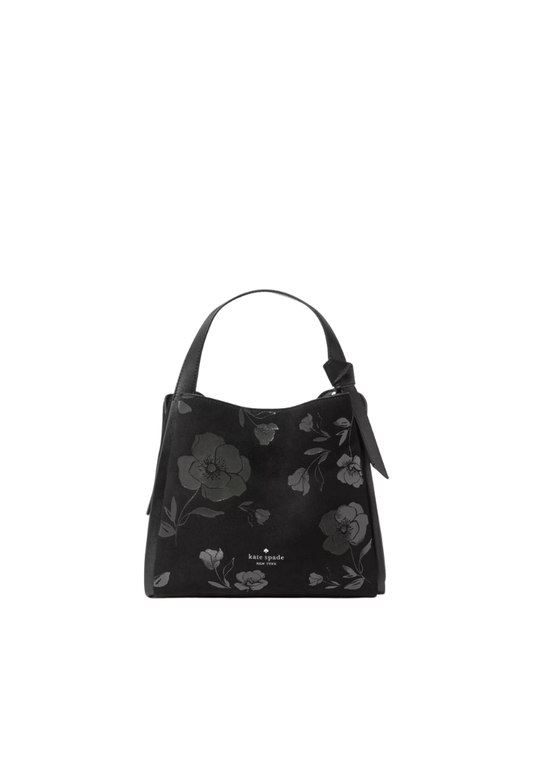 Kate Spade Knott Suede Carryall Crossbody Bag In Black KP206