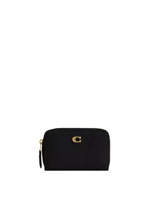 ( PREORDER ) Coach Essential Small Zip Around Card Case In Black CR551
