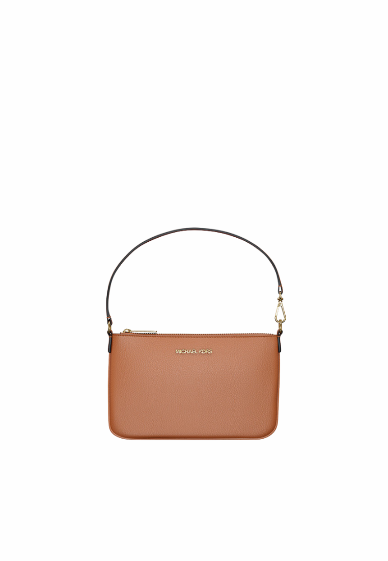 Michael Kors Jet Set Small Wristlet Pebbled Leather In Luggage 35S5GTVW5L